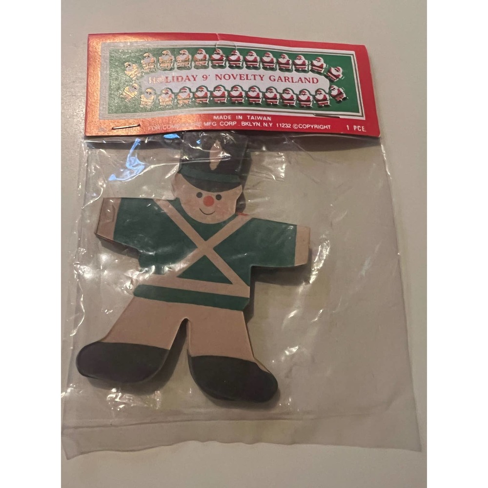 Vintage Miniature Christmas Paper Garland Toy soldier